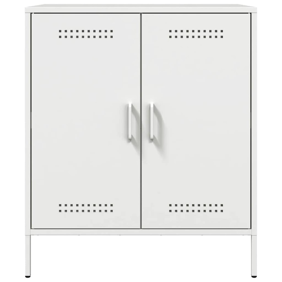 vidaXL Μπουφές Λευκός 68x39x79 εκ. από Ατσάλι