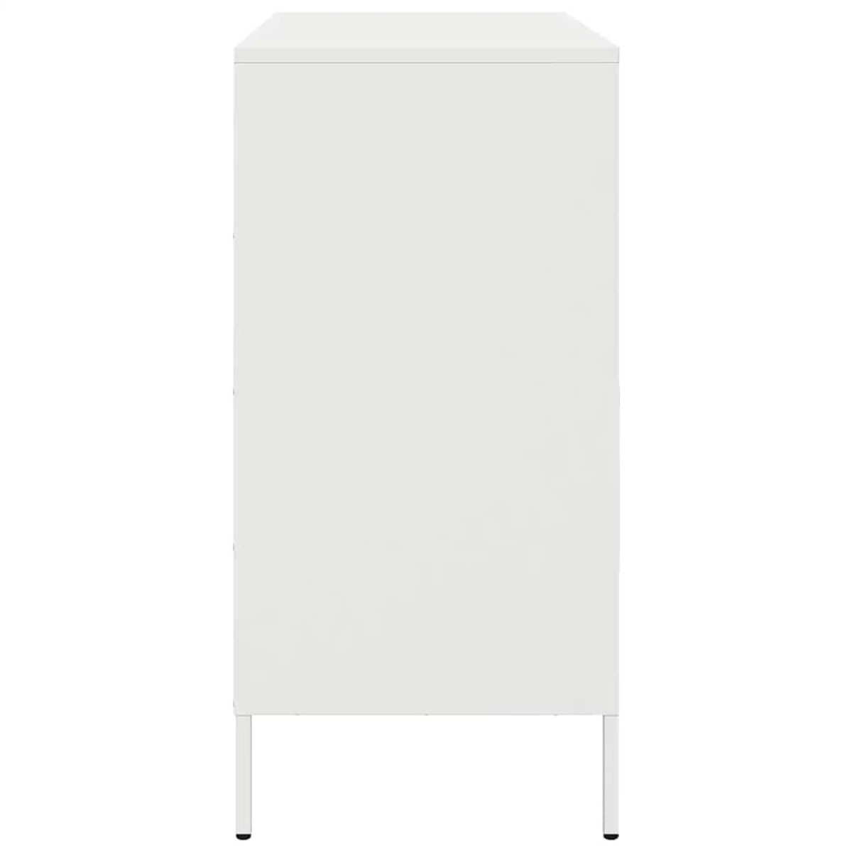 vidaXL Μπουφές Λευκός 68x39x79 εκ. από Ατσάλι