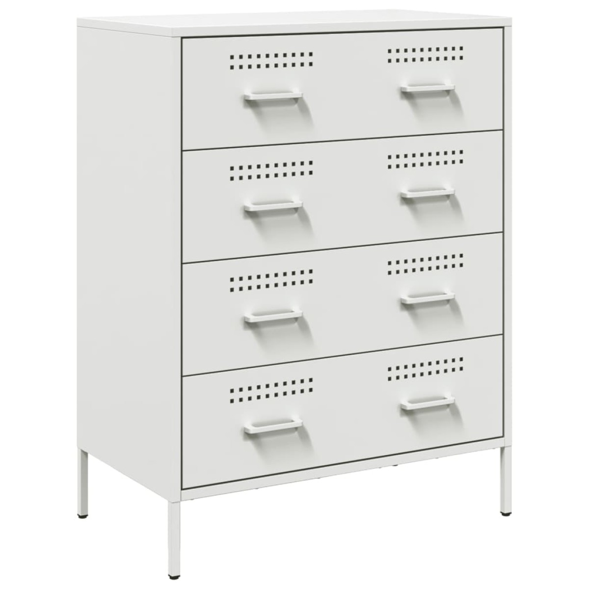 vidaXL Μπουφές Λευκός 68x39x89 εκ. από Ατσάλι