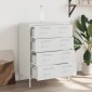 vidaXL Μπουφές Λευκός 68x39x89 εκ. από Ατσάλι