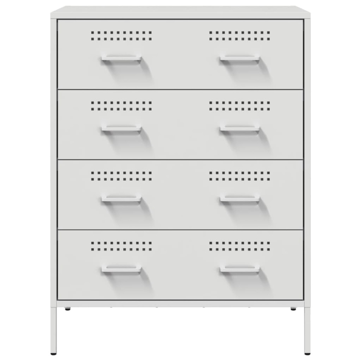 vidaXL Μπουφές Λευκός 68x39x89 εκ. από Ατσάλι