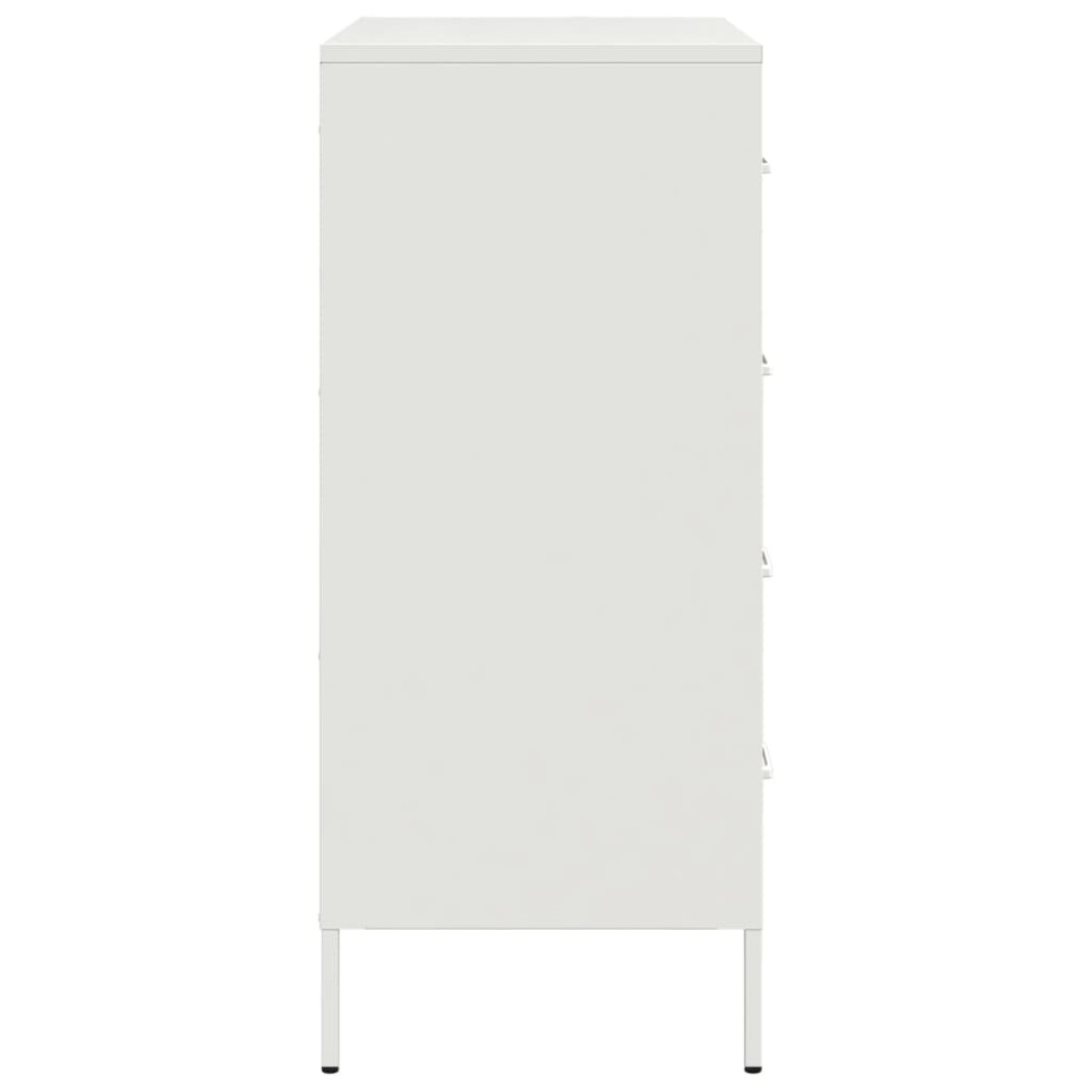 vidaXL Μπουφές Λευκός 68x39x89 εκ. από Ατσάλι