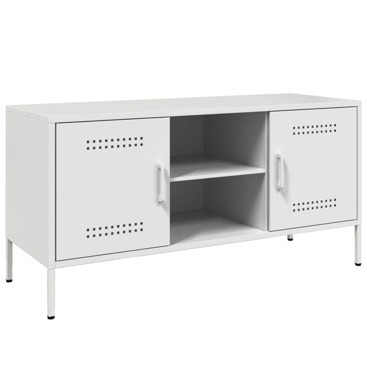 vidaXL Έπιπλο Τηλεόρασης Λευκό 100,5x39x50,5 εκ. από Ατσάλι