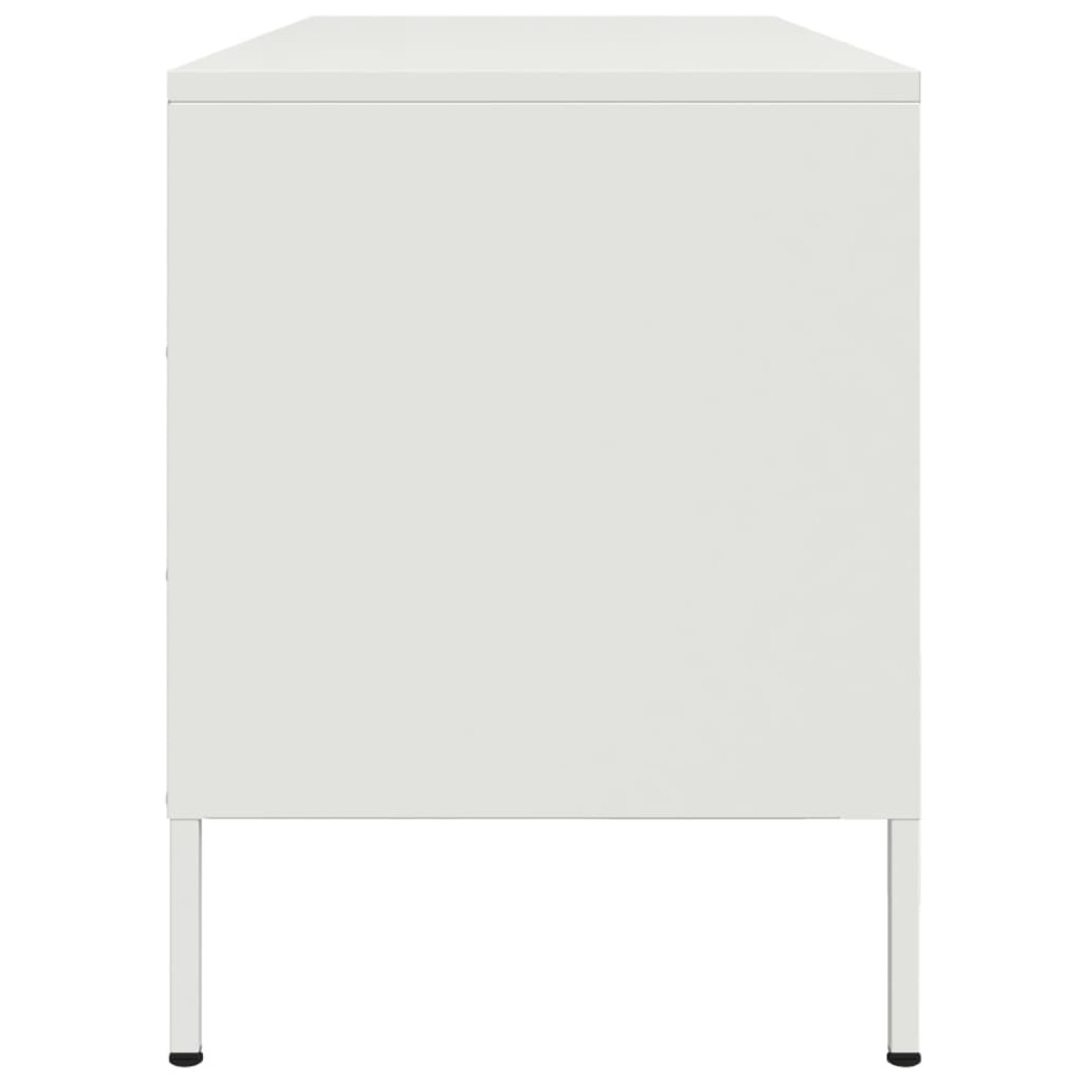 vidaXL Έπιπλο Τηλεόρασης Λευκό 100,5x39x50,5 εκ. από Ατσάλι
