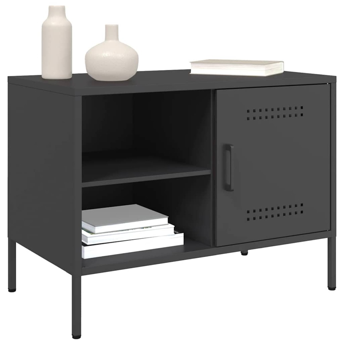 vidaXL Έπιπλο Τηλεόρασης Μαύρο 68x39x50,5 εκ. Ατσάλινο