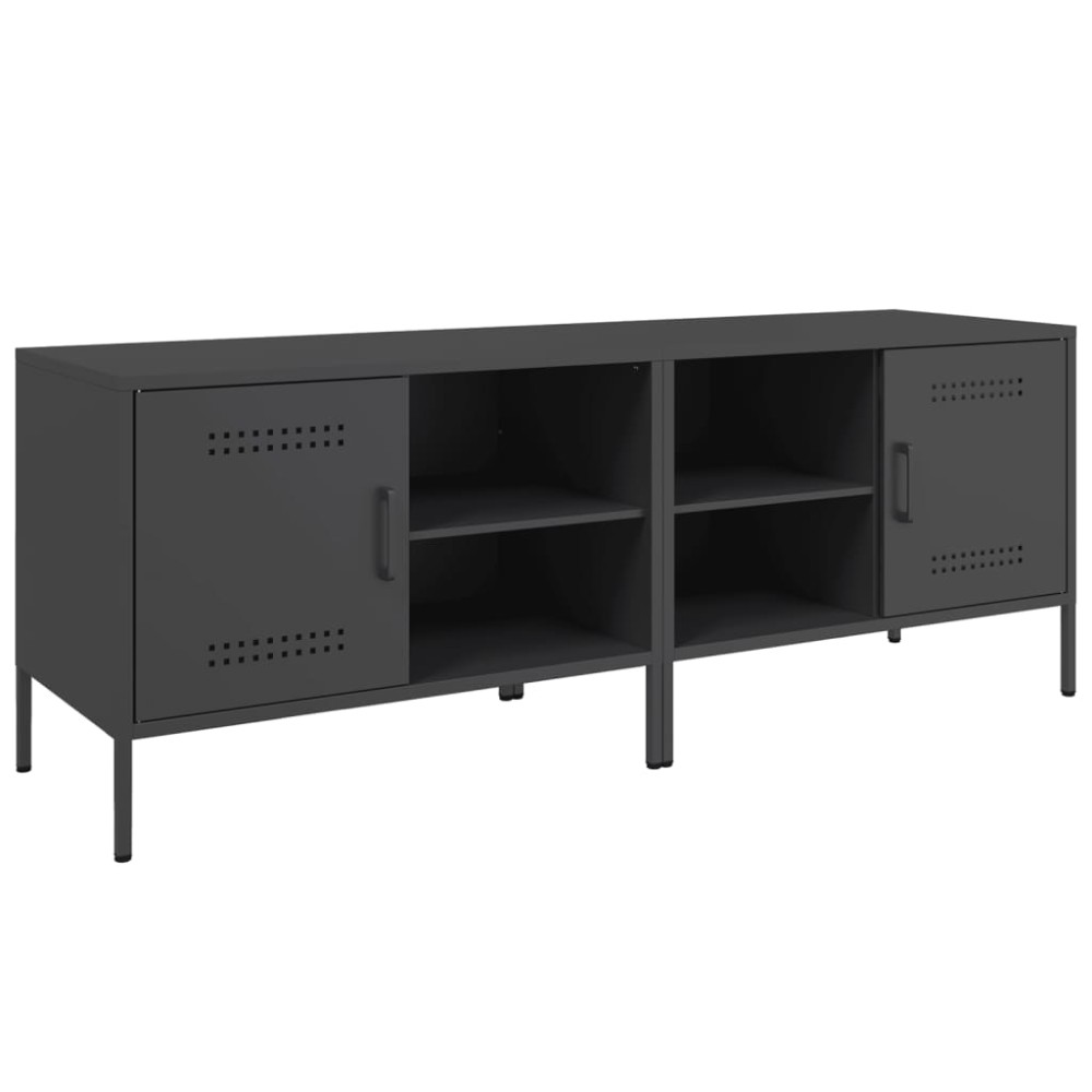 vidaXL Έπιπλα Τηλεόρασης 2 τεμ. Μαύρο 68x39x50,5 εκ. από Χάλυβα