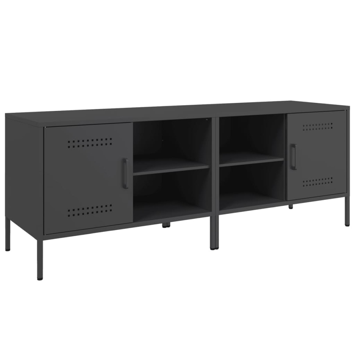 vidaXL Έπιπλα Τηλεόρασης 2 τεμ. Μαύρο 68x39x50,5 εκ. από Χάλυβα