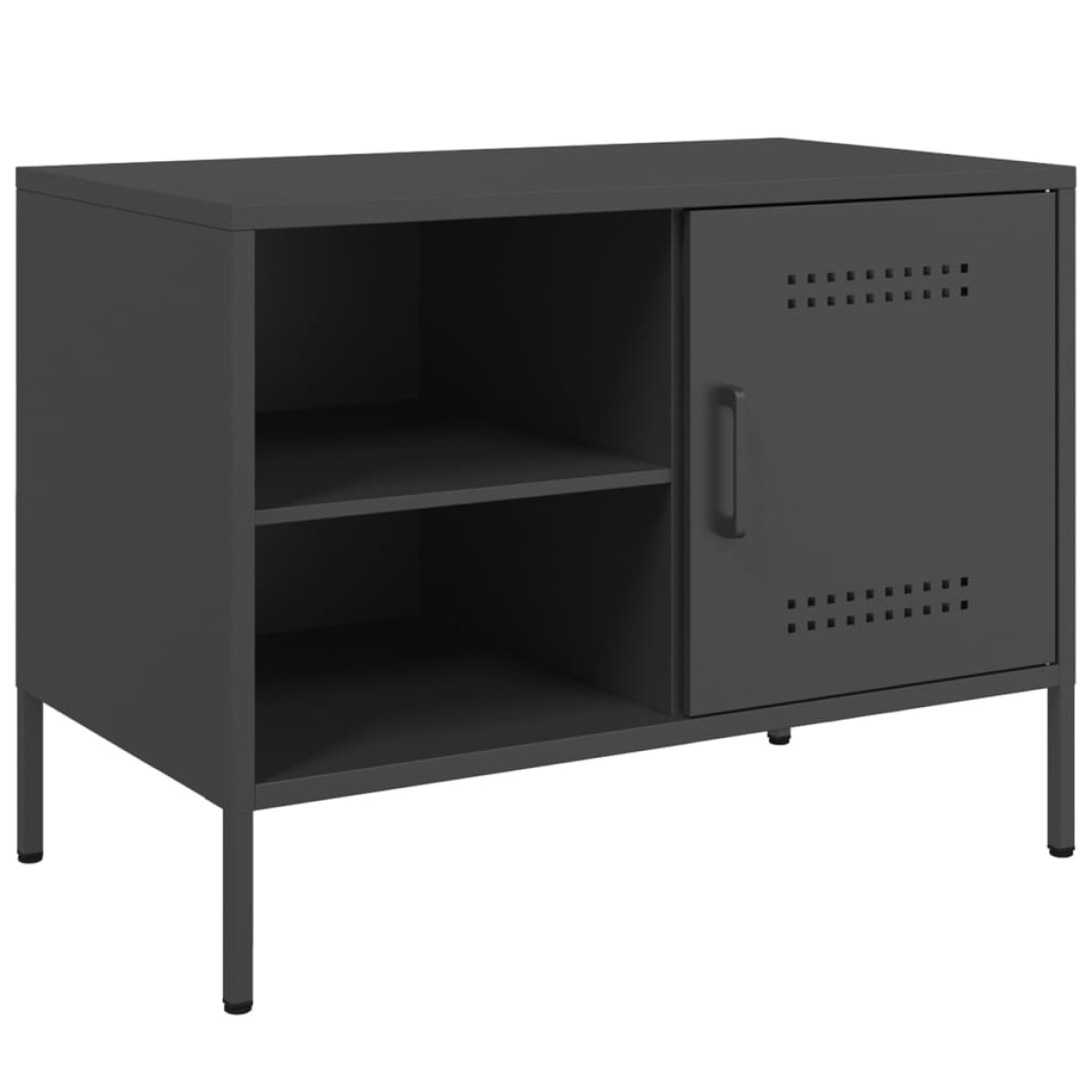 vidaXL Έπιπλα Τηλεόρασης 2 τεμ. Μαύρο 68x39x50,5 εκ. από Χάλυβα