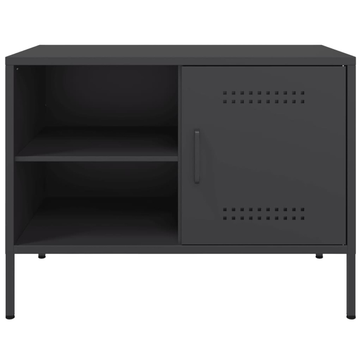 vidaXL Έπιπλα Τηλεόρασης 2 τεμ. Μαύρο 68x39x50,5 εκ. από Χάλυβα
