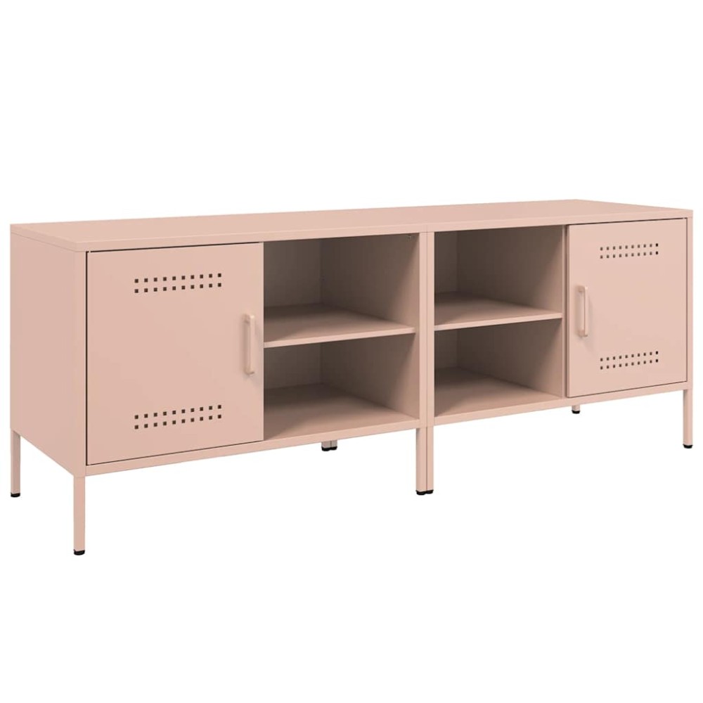 vidaXL Έπιπλα Τηλεόρασης 2 τεμ. Ροζ 68x39x50,5 εκ. από Χάλυβα