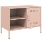 vidaXL Έπιπλα Τηλεόρασης 2 τεμ. Ροζ 68x39x50,5 εκ. από Χάλυβα