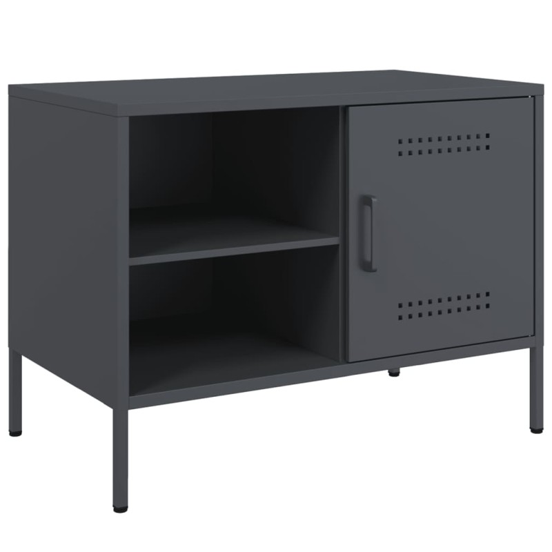 vidaXL Έπιπλο Τηλεόρασης Ανθρακί 68x39x50,5 εκ. από Χάλυβα