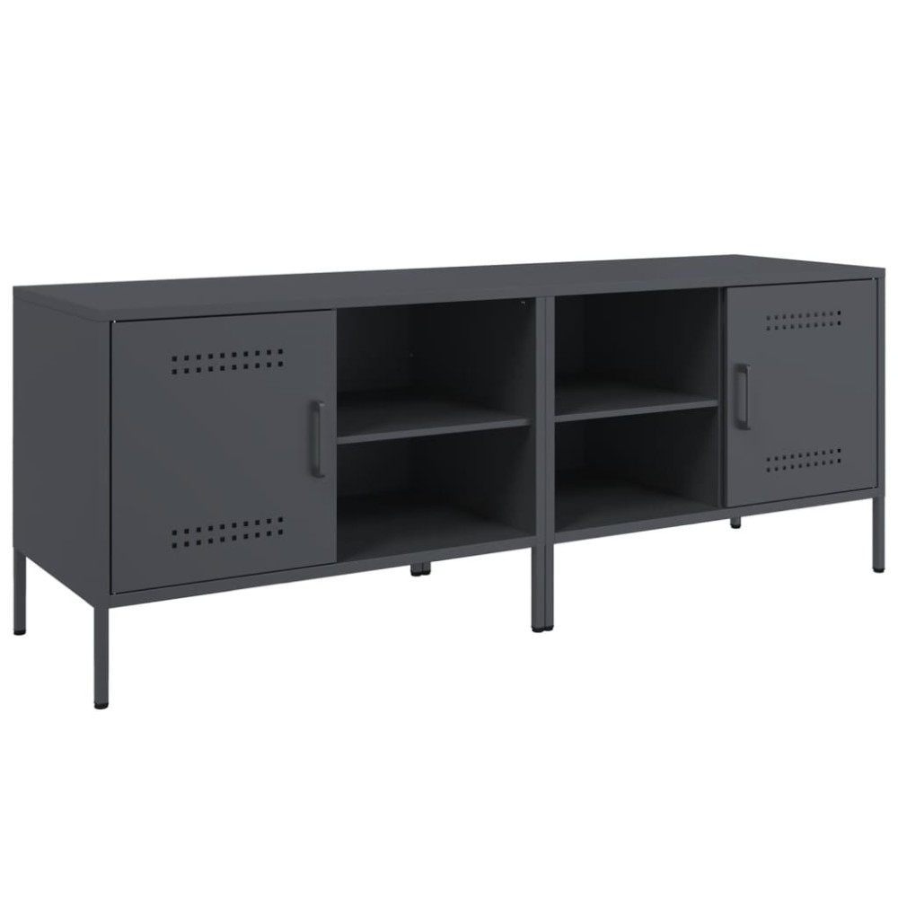 vidaXL Έπιπλα Τηλεόρασης 2 τεμ. Ανθρακί 68x39x50,5 εκ. από Χάλυβα