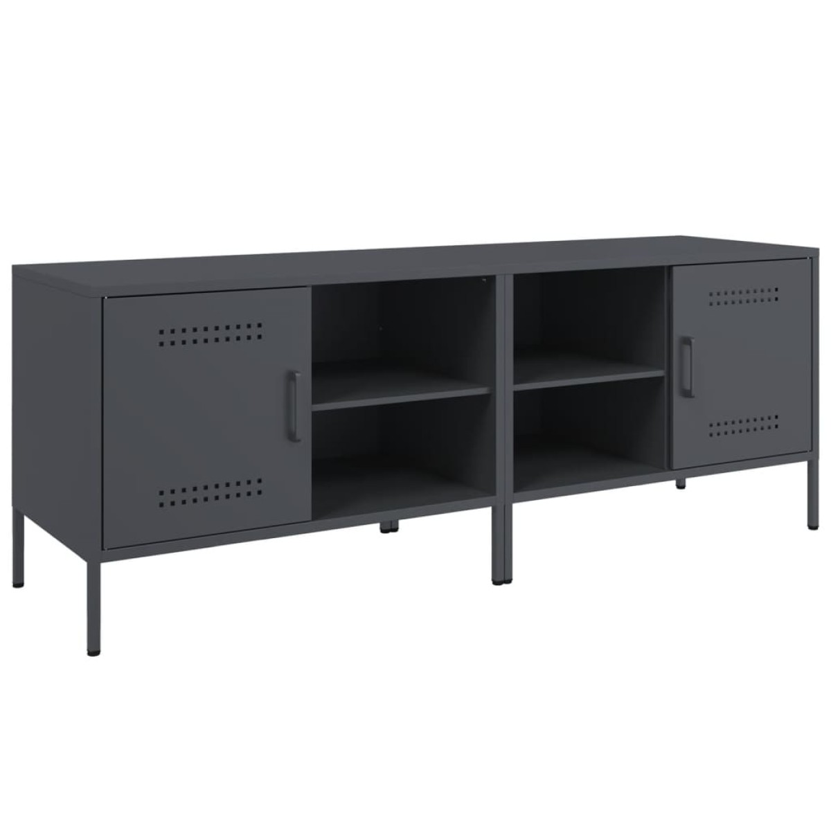 vidaXL Έπιπλα Τηλεόρασης 2 τεμ. Ανθρακί 68x39x50,5 εκ. από Χάλυβα