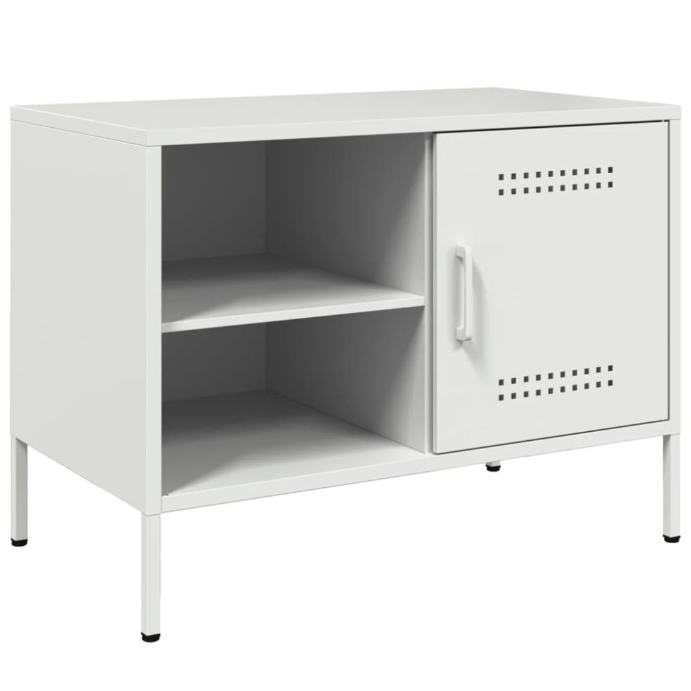 vidaXL Έπιπλο Τηλεόρασης Λευκό 68x39x50,5 εκ. από Χάλυβα