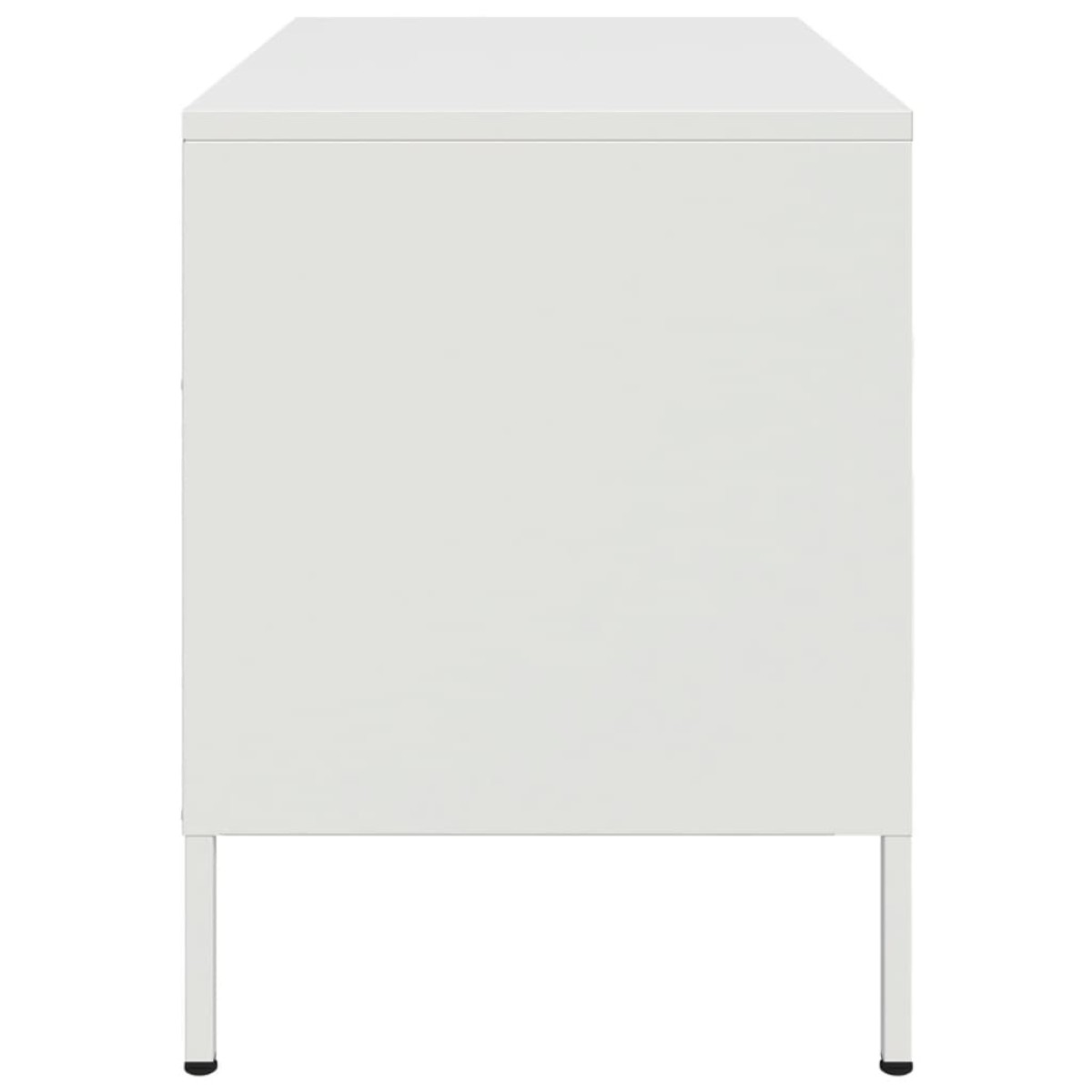vidaXL Έπιπλο Τηλεόρασης Λευκό 68x39x50,5 εκ. από Χάλυβα