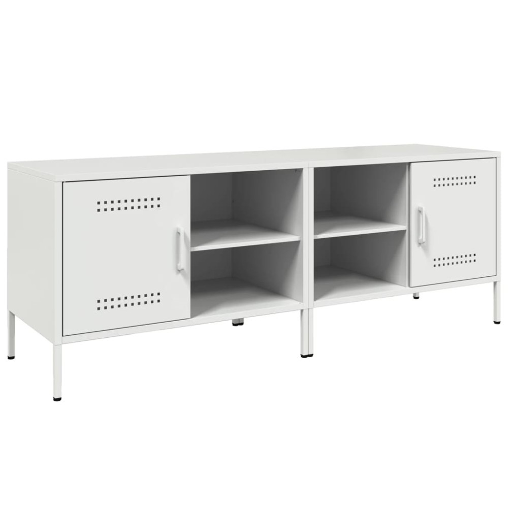 vidaXL Έπιπλα Τηλεόρασης 2 τεμ. Λευκό 68x39x50,5 εκ. από Χάλυβα
