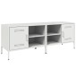 vidaXL Έπιπλα Τηλεόρασης 2 τεμ. Λευκό 68x39x50,5 εκ. από Χάλυβα
