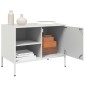 vidaXL Έπιπλα Τηλεόρασης 2 τεμ. Λευκό 68x39x50,5 εκ. από Χάλυβα