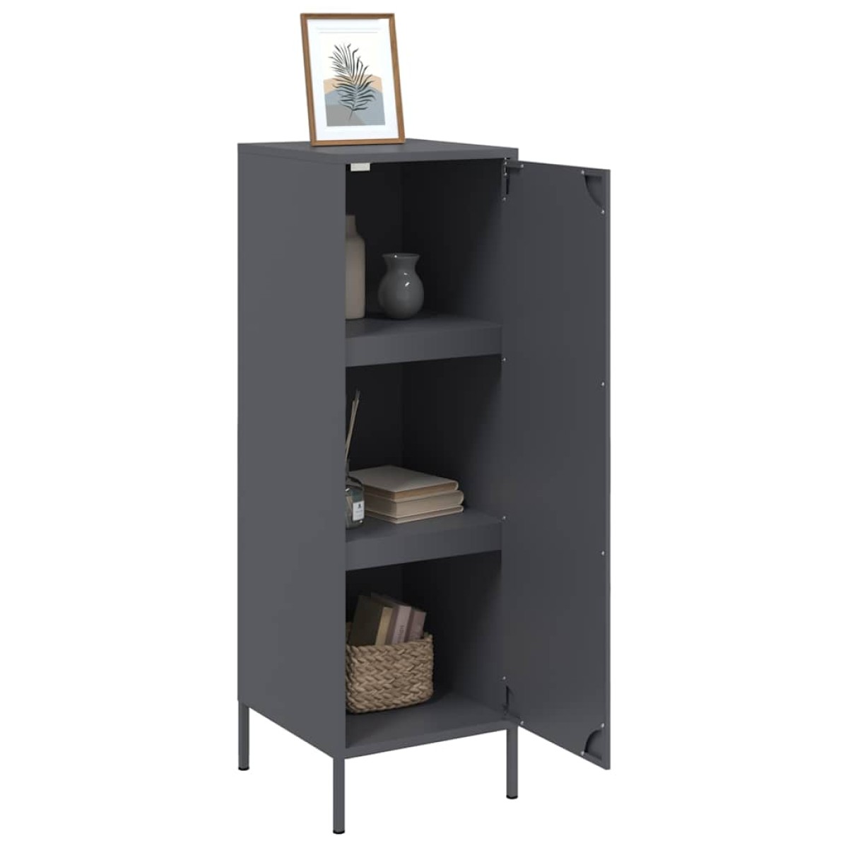 vidaXL Ντουλάπι Ανθρακί 36x39x113 εκ. από Ατσάλι