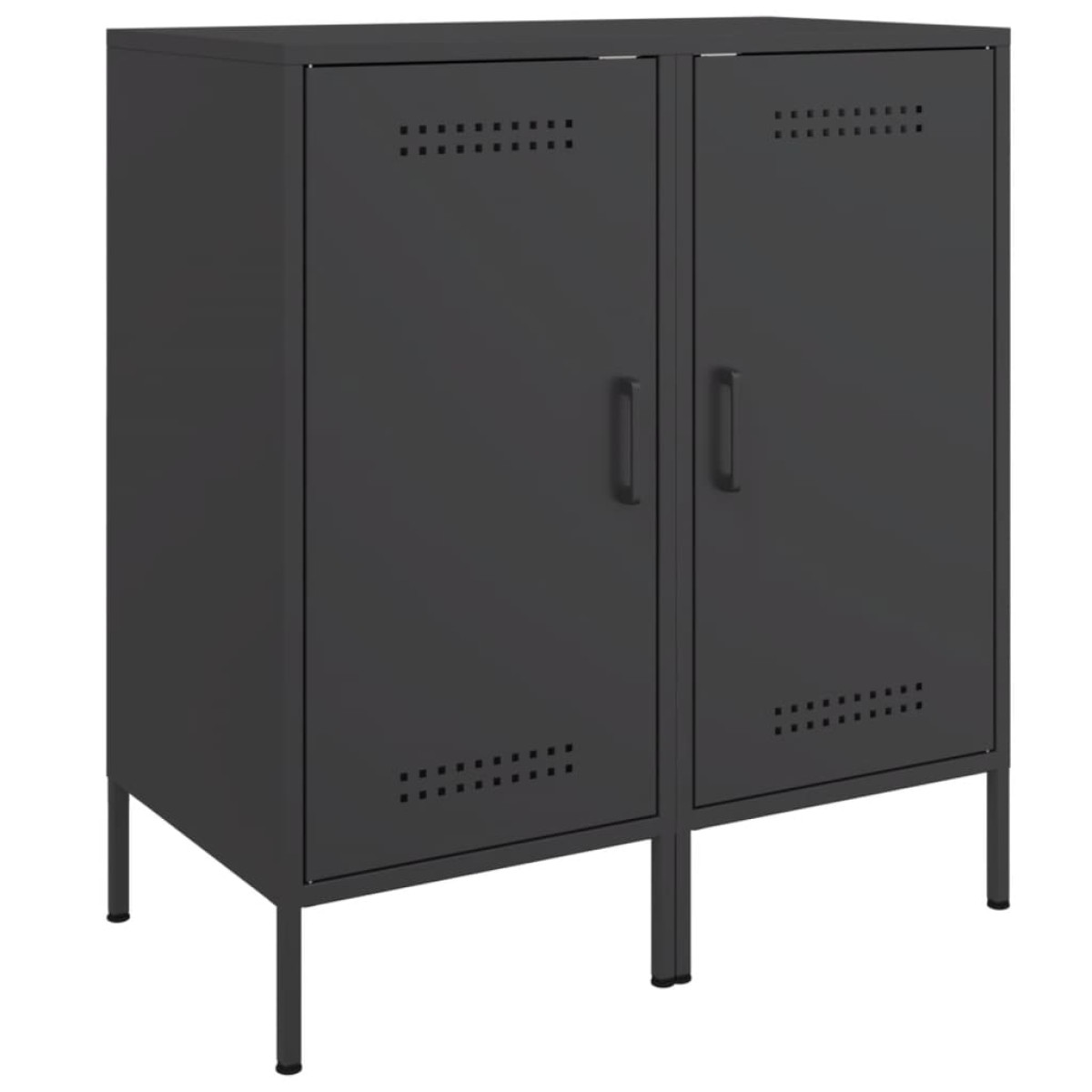 vidaXL Ντουλάπια 2 τεμ. Μαύρα 36x39x79 εκ. από Χάλυβα