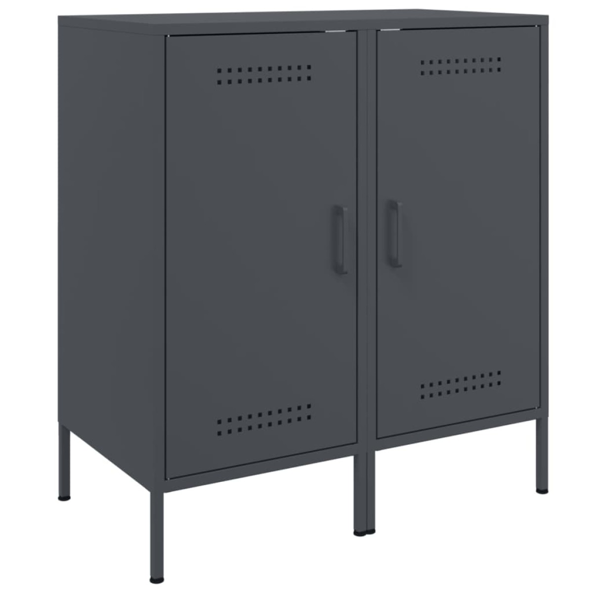 vidaXL Ντουλάπια 2 τεμ. Ανθρακί 36x39x79 εκ. από Χάλυβα