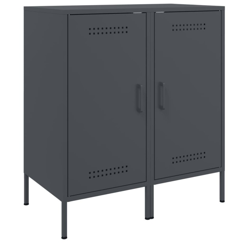 vidaXL Ντουλάπια 2 τεμ. Ανθρακί 36x39x79 εκ. από Χάλυβα