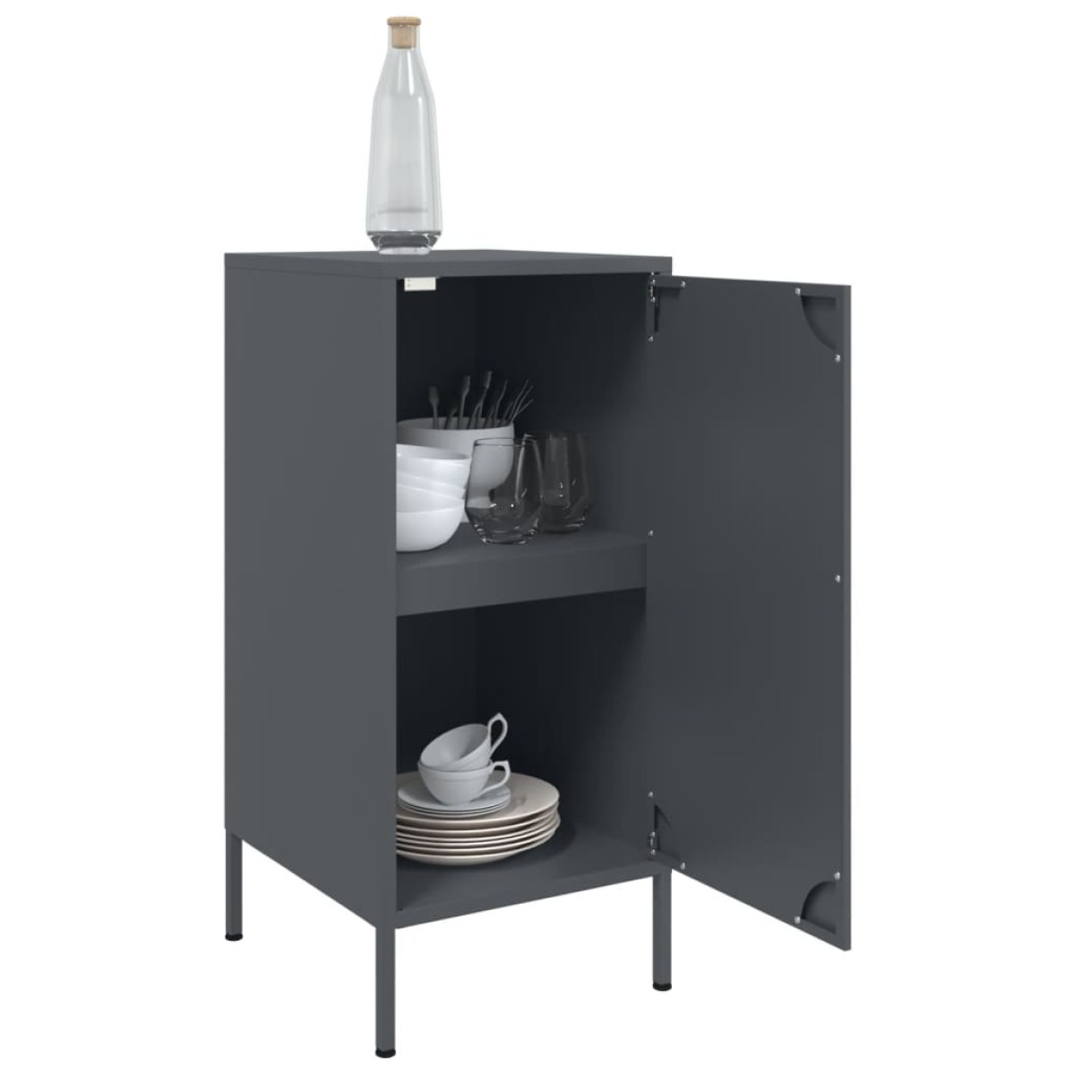 vidaXL Ντουλάπια 2 τεμ. Ανθρακί 36x39x79 εκ. από Χάλυβα