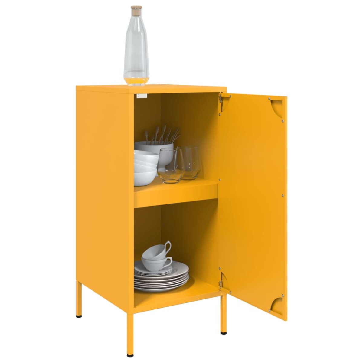 vidaXL Ντουλάπια 2 τεμ. Μουσταρδί 36x39x79 εκ. από Χάλυβα