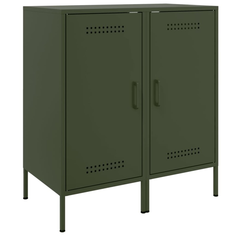 vidaXL Ντουλάπια 2 Τεμ. Λαδί 36 x 39 x 79 εκ. από Χάλυβα