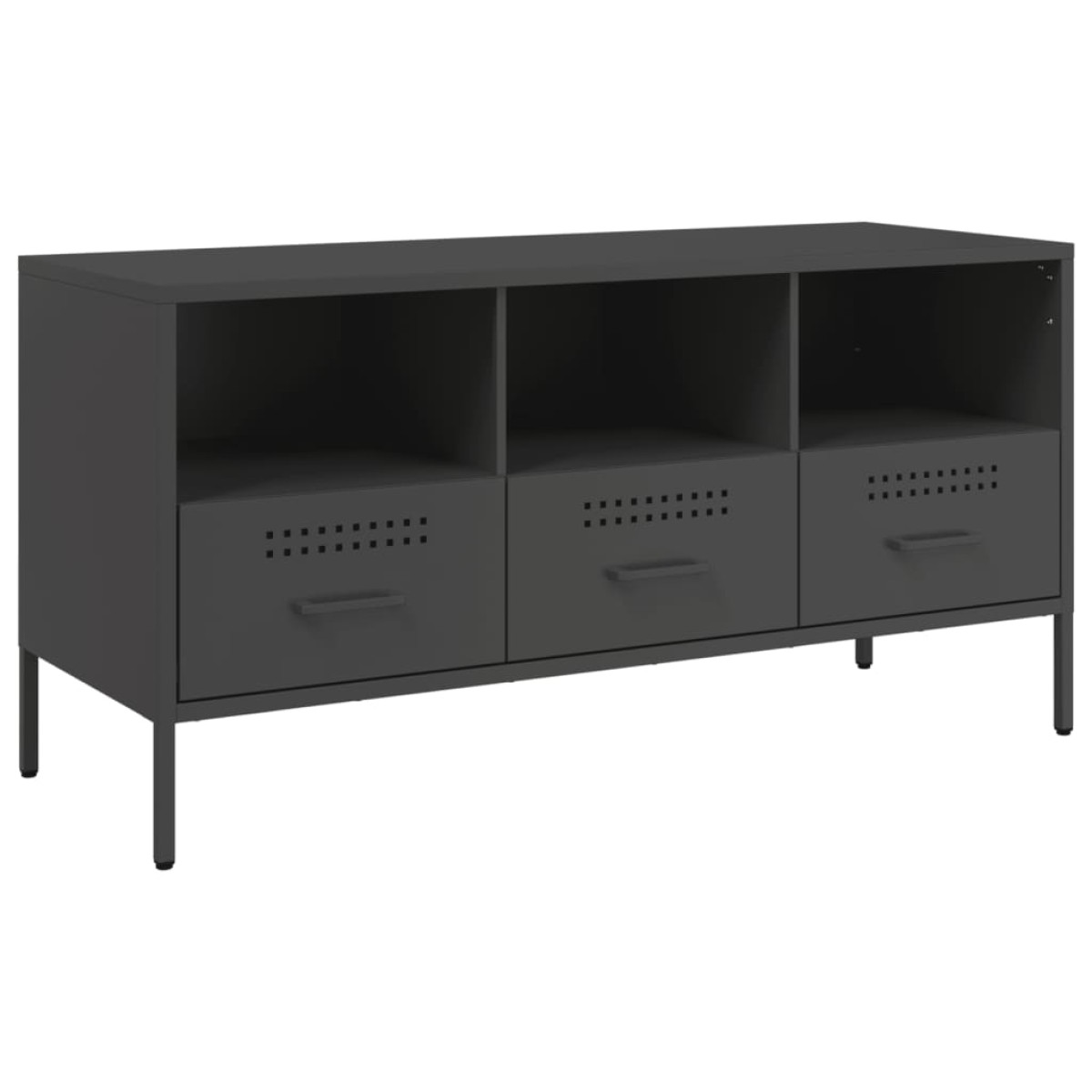 vidaXL Έπιπλο Τηλεόρασης Μαύρο 100,5x39x50,5 εκ. Ατσάλινο
