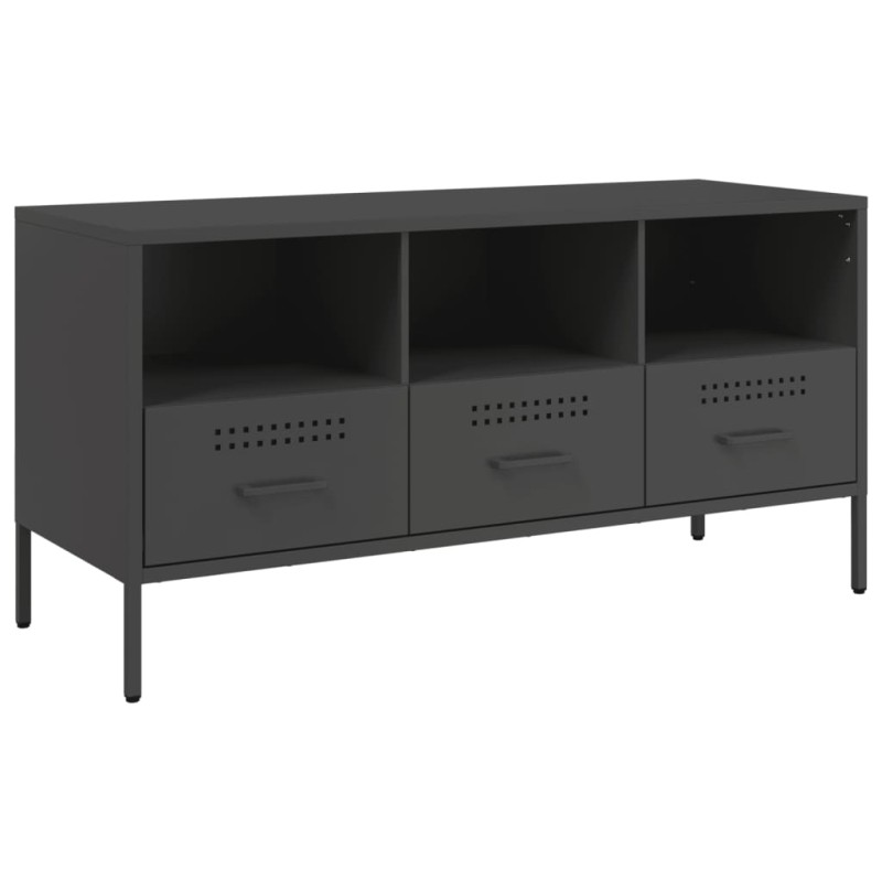 vidaXL Έπιπλο Τηλεόρασης Μαύρο 100,5x39x50,5 εκ. Ατσάλινο
