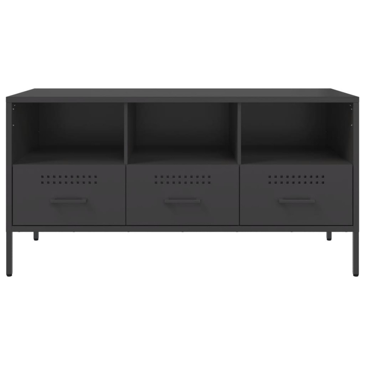 vidaXL Έπιπλο Τηλεόρασης Μαύρο 100,5x39x50,5 εκ. Ατσάλινο