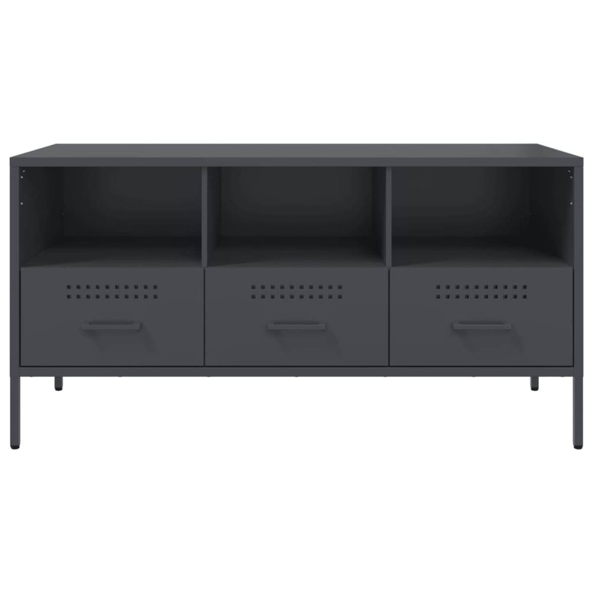 vidaXL Έπιπλο Τηλεόρασης Ανθρακί 100,5x39x50,5 εκ. από Ατσάλι