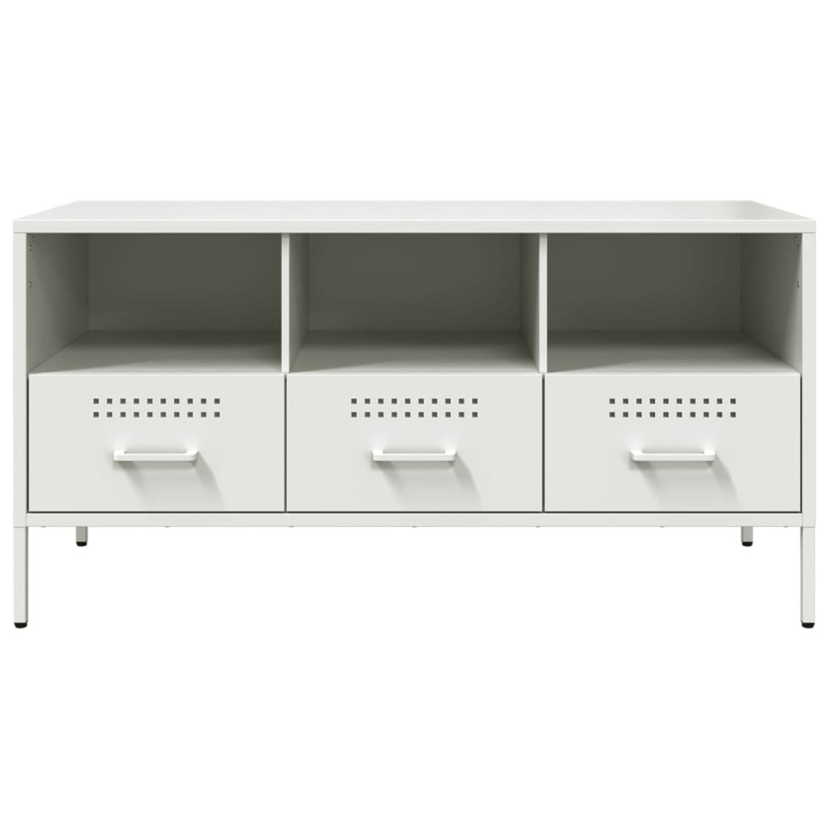 vidaXL Έπιπλο Τηλεόρασης Λευκό 100,5x39x50,5 εκ. από Ατσάλι