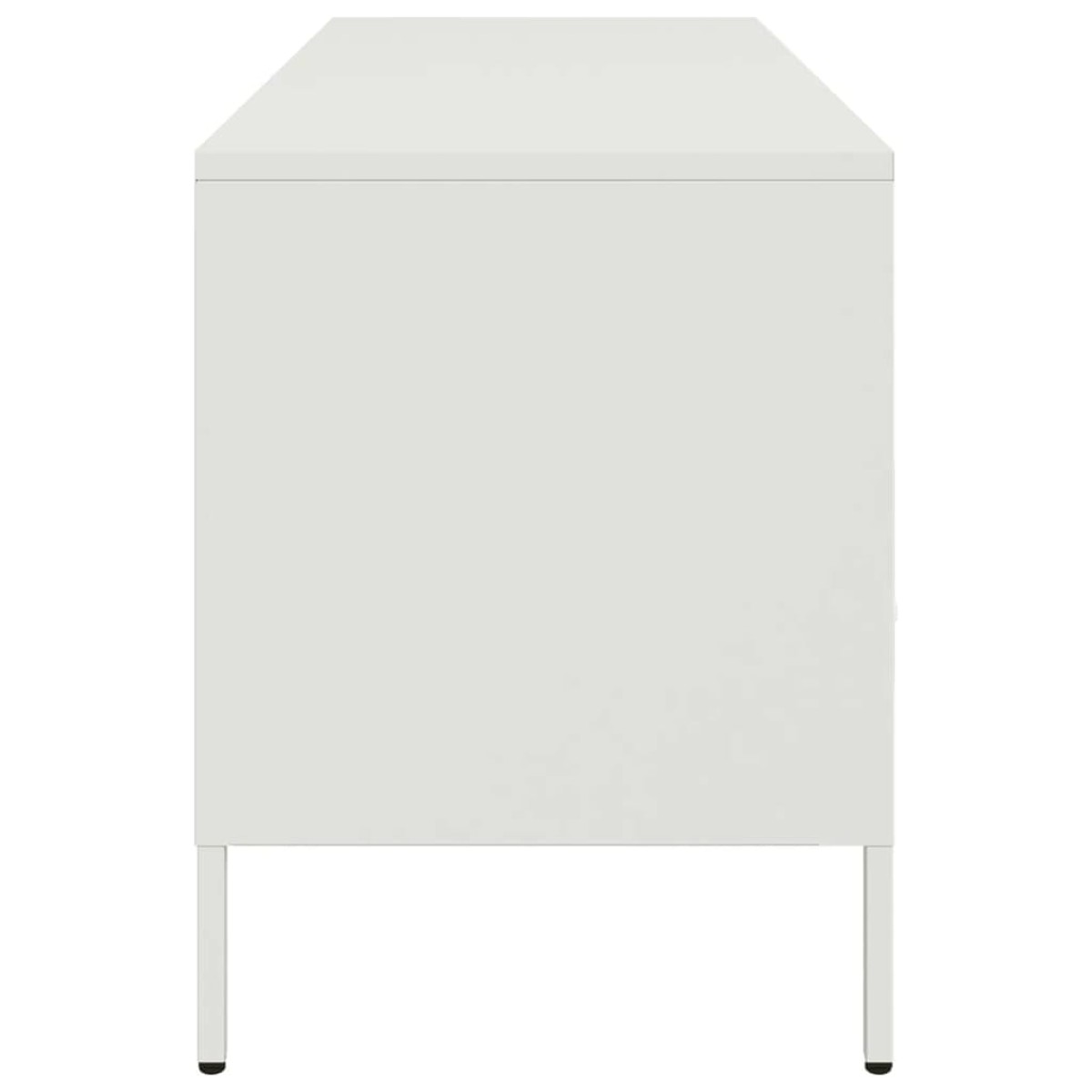 vidaXL Έπιπλο Τηλεόρασης Λευκό 100,5x39x50,5 εκ. από Ατσάλι