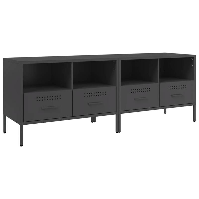 vidaXL Έπιπλα Τηλεόρασης 2 τεμ. Μαύρο 68x39x50,5 εκ. από Χάλυβα