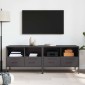 vidaXL Έπιπλα Τηλεόρασης 2 τεμ. Μαύρο 68x39x50,5 εκ. από Χάλυβα