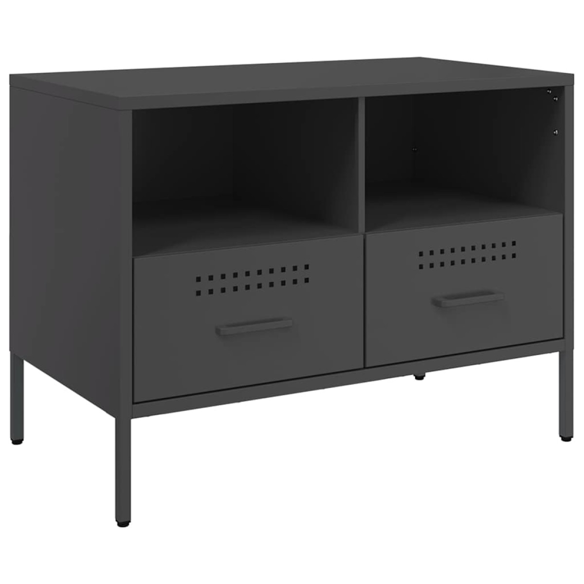 vidaXL Έπιπλα Τηλεόρασης 2 τεμ. Μαύρο 68x39x50,5 εκ. από Χάλυβα