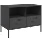 vidaXL Έπιπλα Τηλεόρασης 2 τεμ. Μαύρο 68x39x50,5 εκ. από Χάλυβα