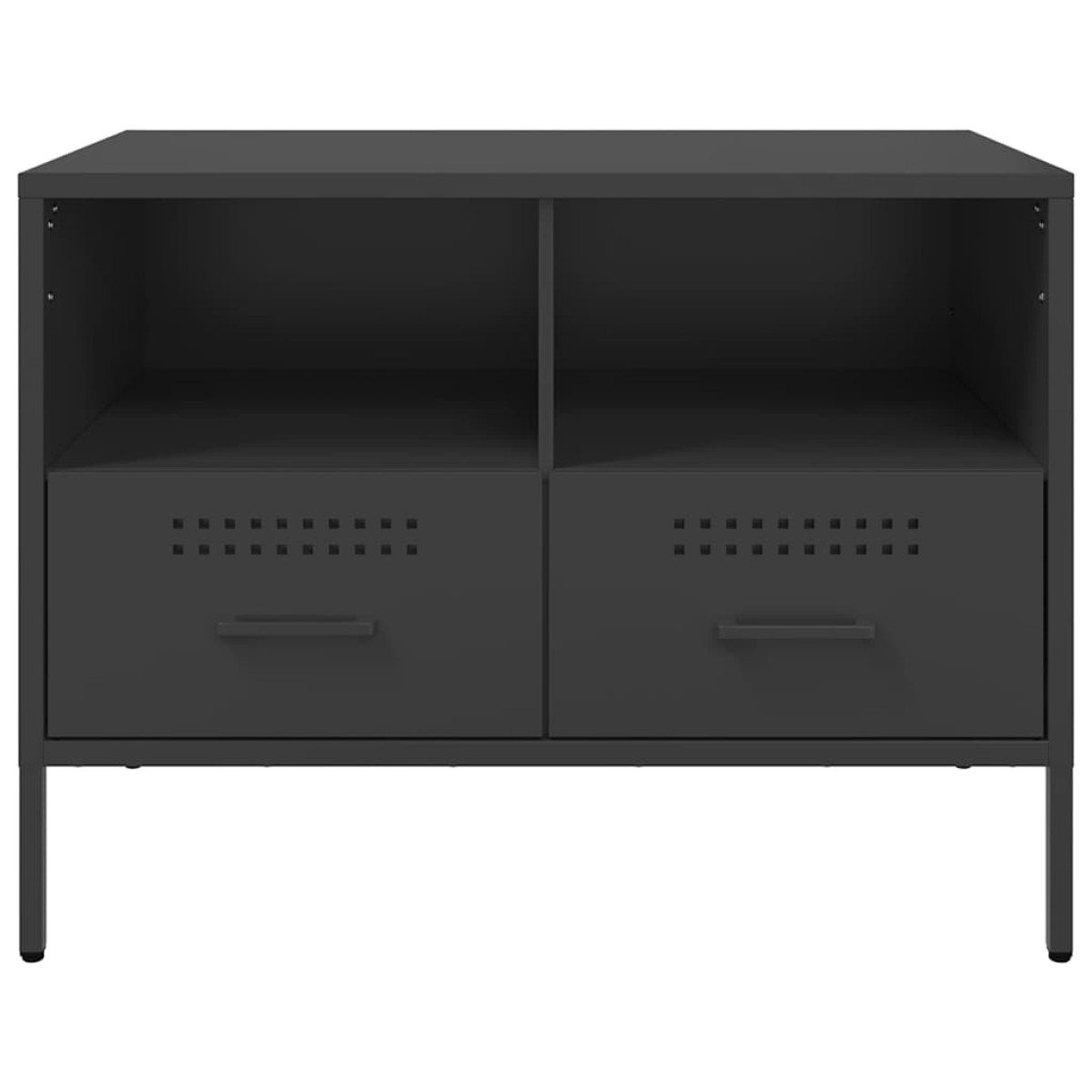 vidaXL Έπιπλα Τηλεόρασης 2 τεμ. Μαύρο 68x39x50,5 εκ. από Χάλυβα