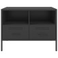 vidaXL Έπιπλα Τηλεόρασης 2 τεμ. Μαύρο 68x39x50,5 εκ. από Χάλυβα