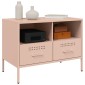 vidaXL Έπιπλα Τηλεόρασης 2 τεμ. Ροζ 68x39x50,5 εκ. από Χάλυβα