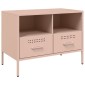 vidaXL Έπιπλα Τηλεόρασης 2 τεμ. Ροζ 68x39x50,5 εκ. από Χάλυβα