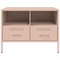 vidaXL Έπιπλα Τηλεόρασης 2 τεμ. Ροζ 68x39x50,5 εκ. από Χάλυβα