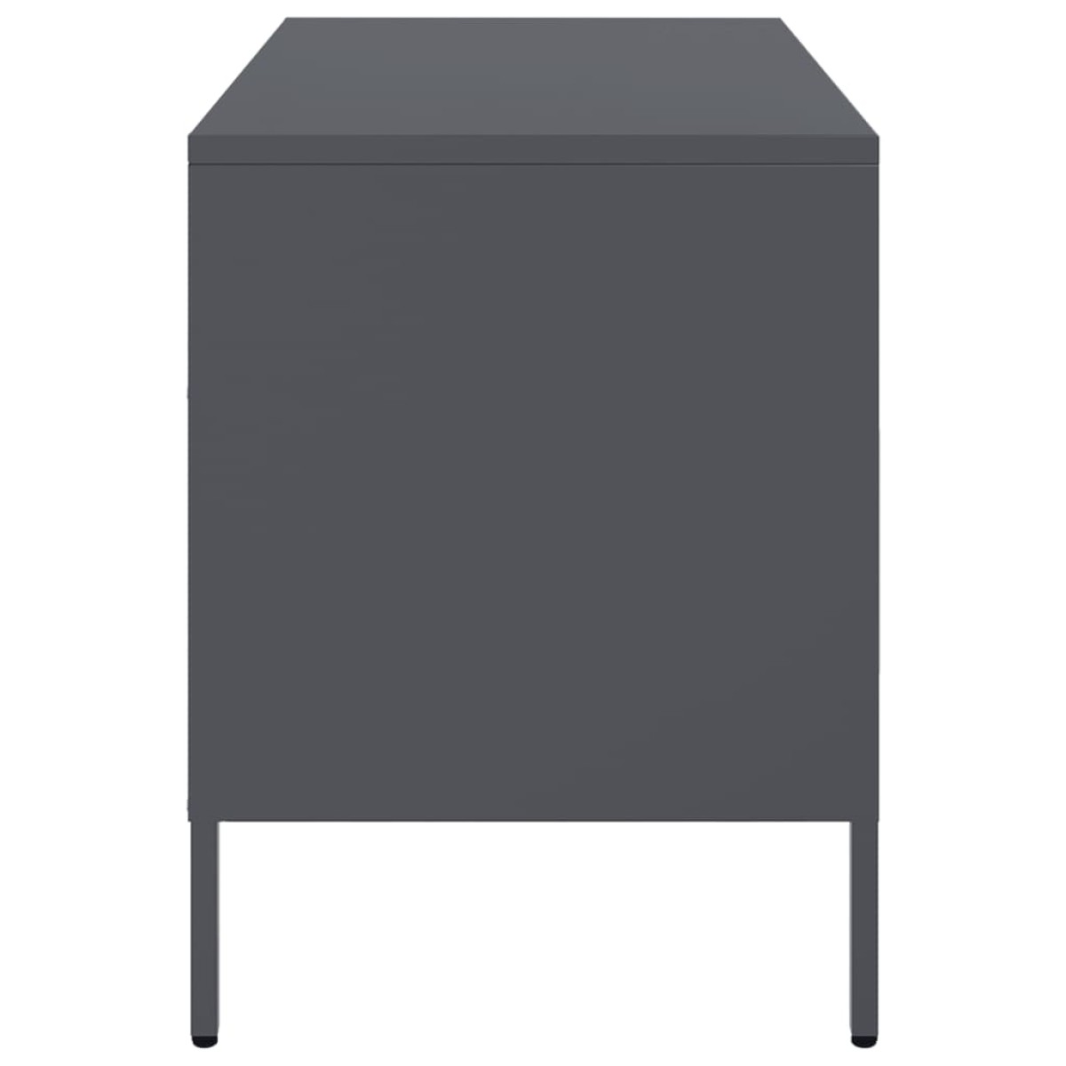 vidaXL Έπιπλο Τηλεόρασης Ανθρακί 68x39x50,5 εκ. από Χάλυβα