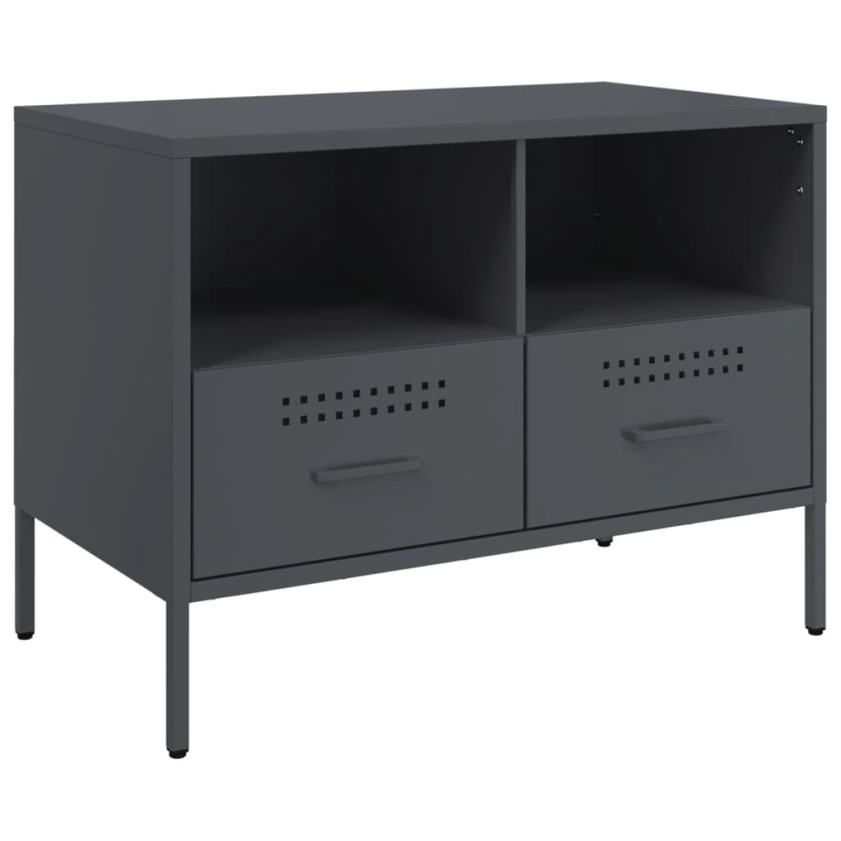 vidaXL Έπιπλα Τηλεόρασης 2 τεμ. Ανθρακί 68x39x50,5 εκ. από Χάλυβα