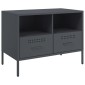 vidaXL Έπιπλα Τηλεόρασης 2 τεμ. Ανθρακί 68x39x50,5 εκ. από Χάλυβα