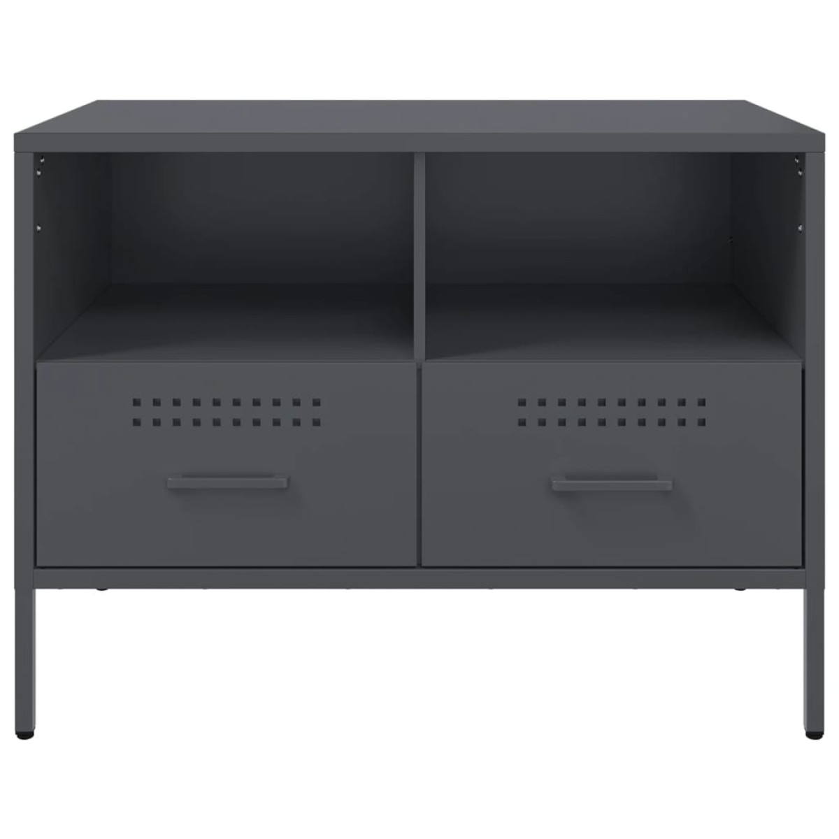 vidaXL Έπιπλα Τηλεόρασης 2 τεμ. Ανθρακί 68x39x50,5 εκ. από Χάλυβα