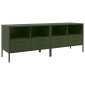 vidaXL Έπιπλα Τηλεόρασης 2 τεμ. Πράσινο Λαδί 68x39x50,5 εκ. από Χάλυβα